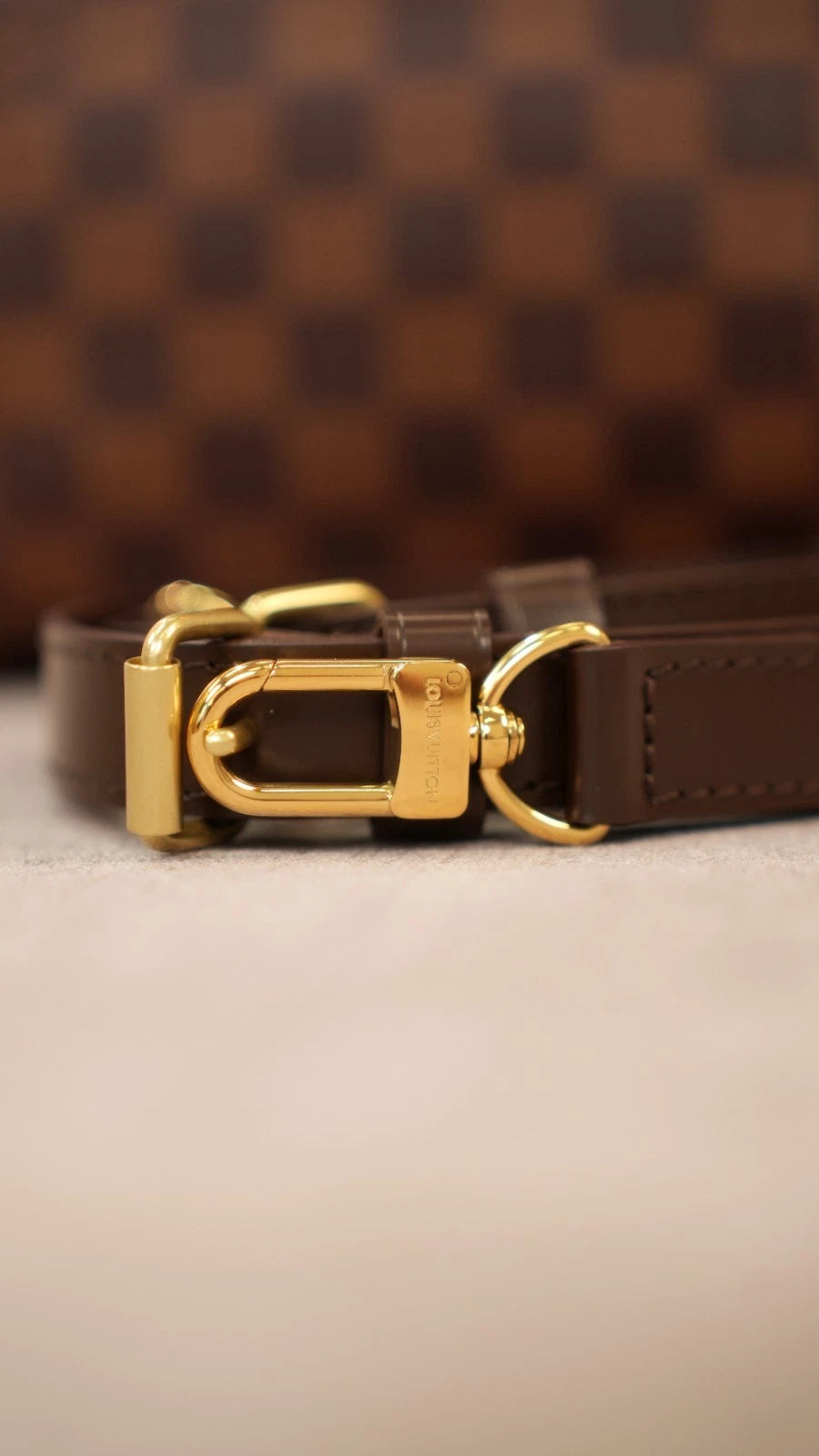 Louis Vuitton Speedy25 Damier Brown Shoulder Bag Top Handle Bag Excellent