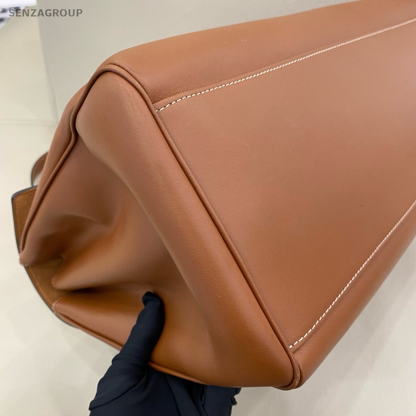 Celine Soft GM Shoulder Bag Brown Gold Unisex Adults Classic Designer