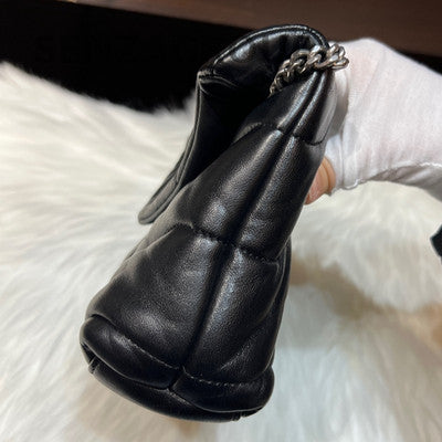 YSL Saint Laurent Mini LouLou Puffer Bag Black Silver Chain Shoulder Bag