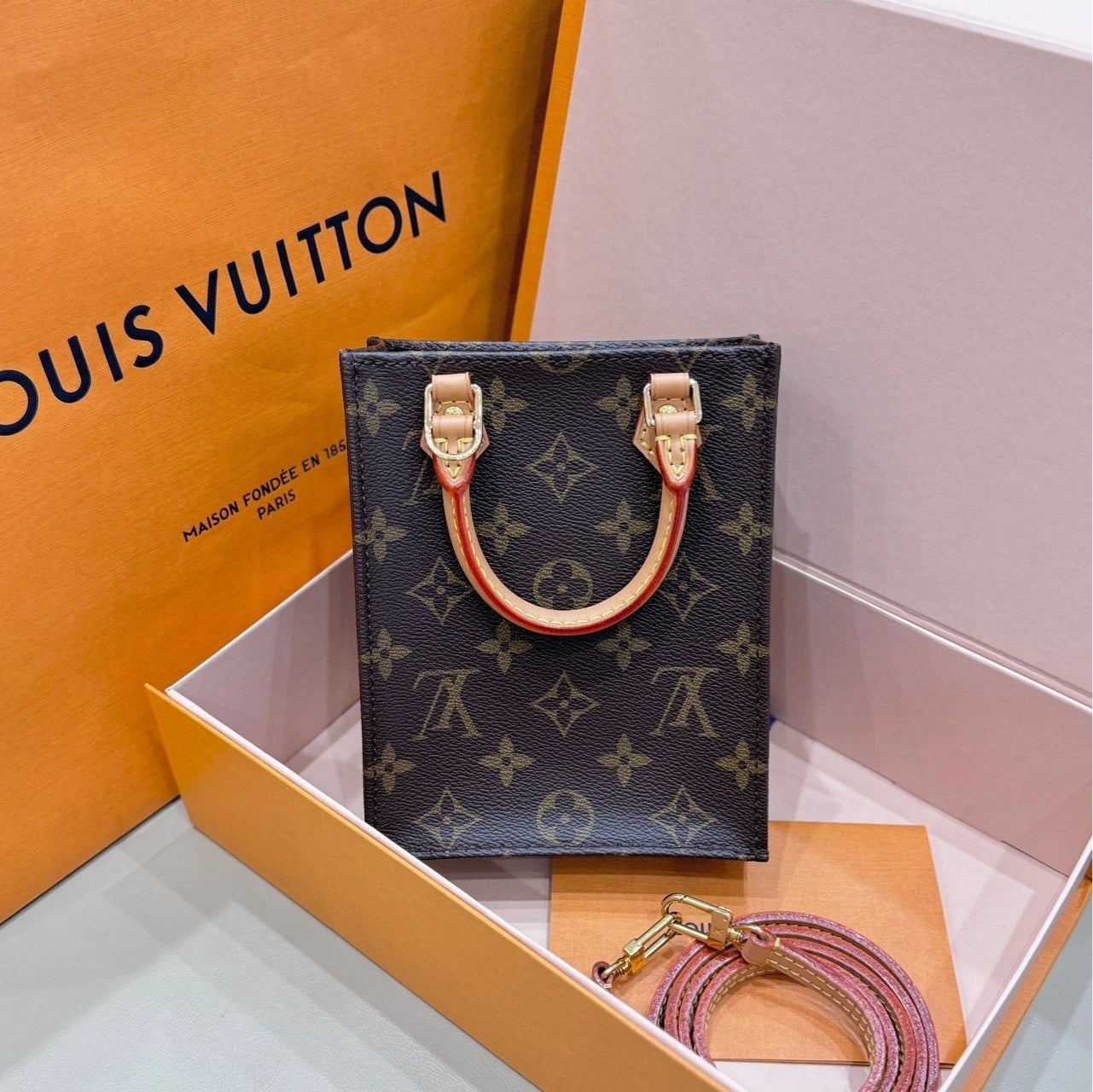 Louis Vuitton Canvas Mini Tote Bag For Women