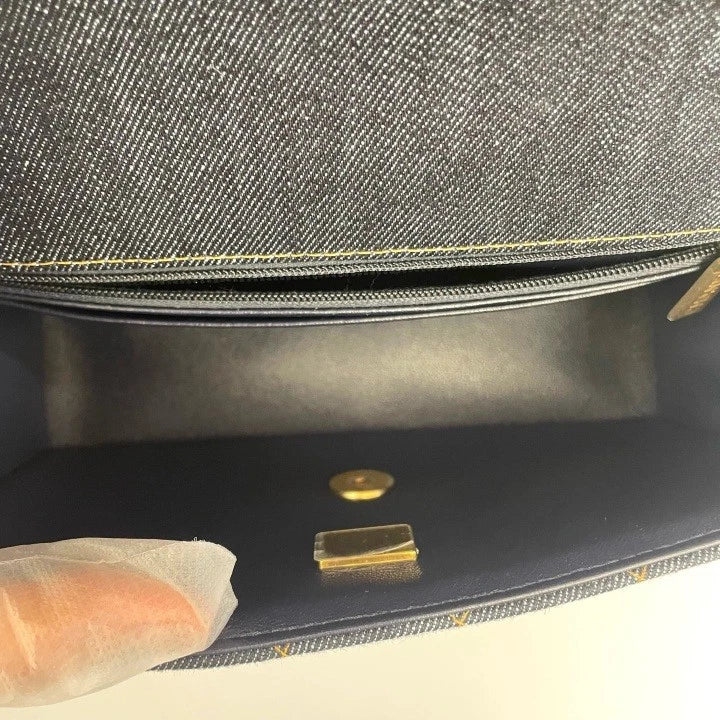 CHANEL Denim CF Large Mini Chain Shoulder Bag For Women