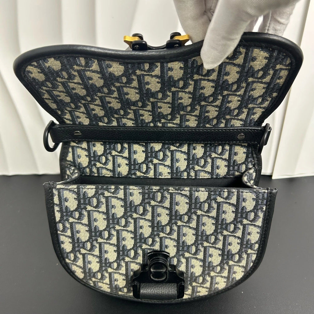 Dior Saddle Monogram Canvas Shoulder Bag Excellent