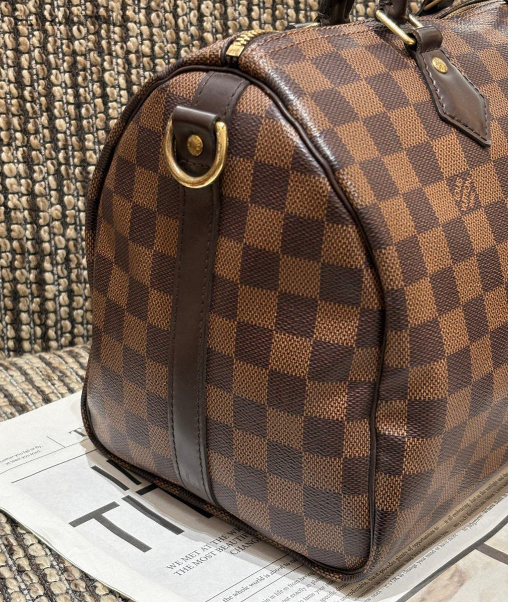Louis Vuitton Speedy30 Top Handle Bag Crossbody Brown Unisex Adults Classic