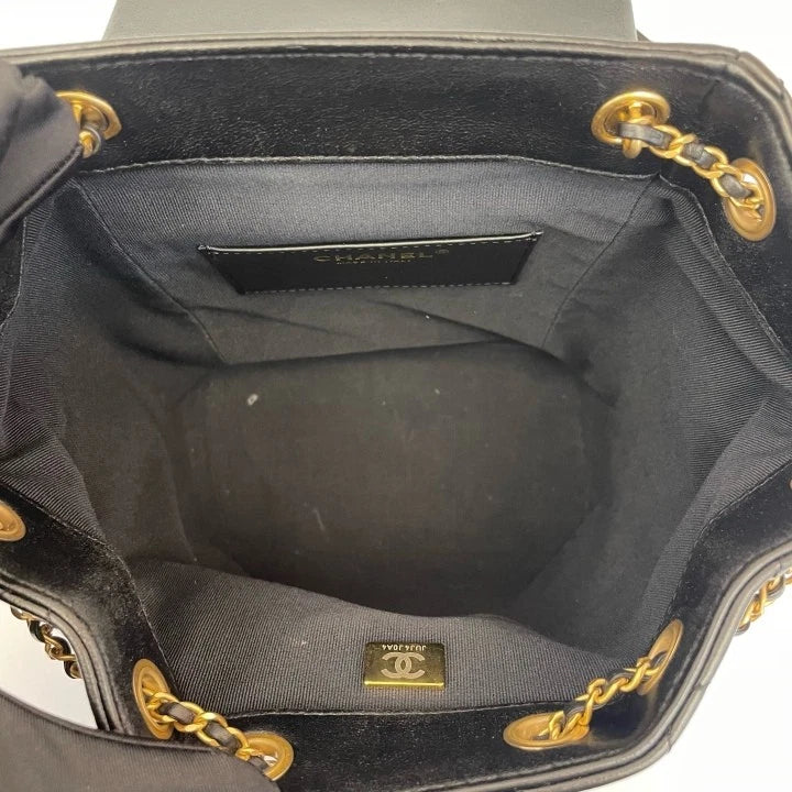 CHANEL 19Bag Black Gold Backpack For Women