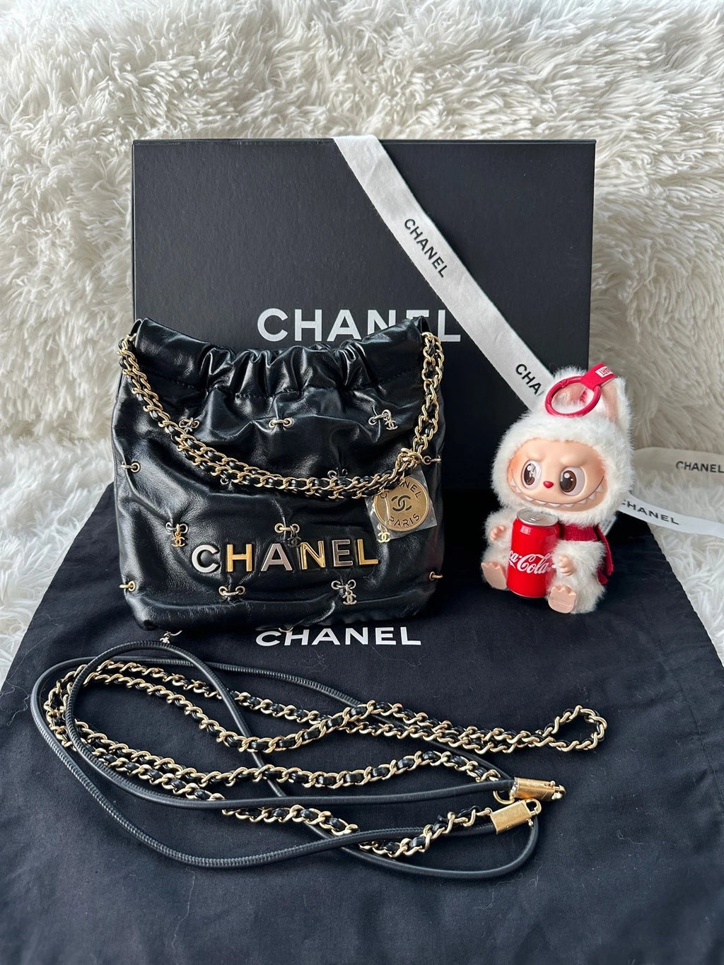 CHANEL 22Bag Mini Special Edition Black Tote Bag For Women