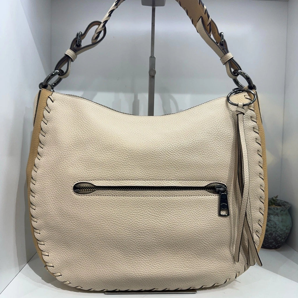 COACH Leather Colorblock Saddle Half-moon Shoulder Crossbody Bag For Women