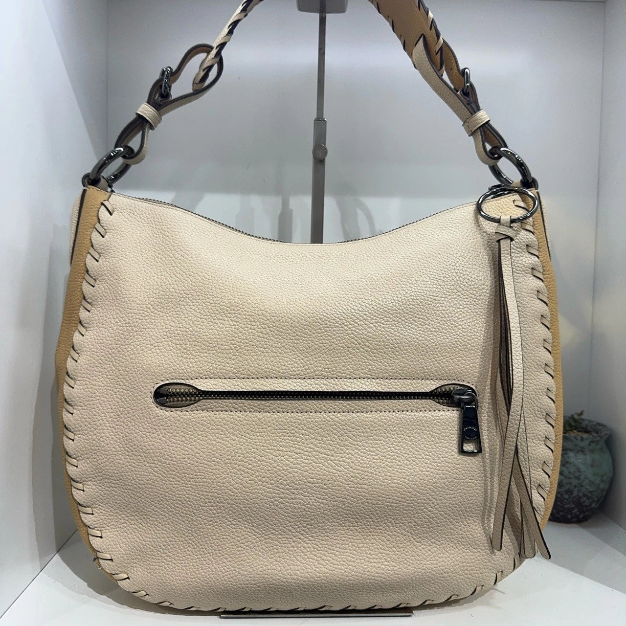 COACH Leather Colorblock Saddle Half-moon Shoulder Crossbody Bag For Women