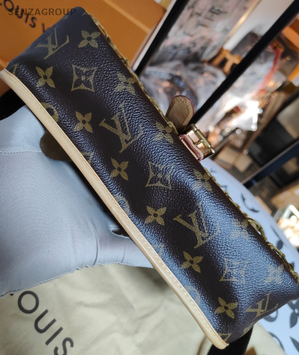 Louis Vuitton Cango Monogram Shoulder Bag Brown Gold Unisex Adults Classic