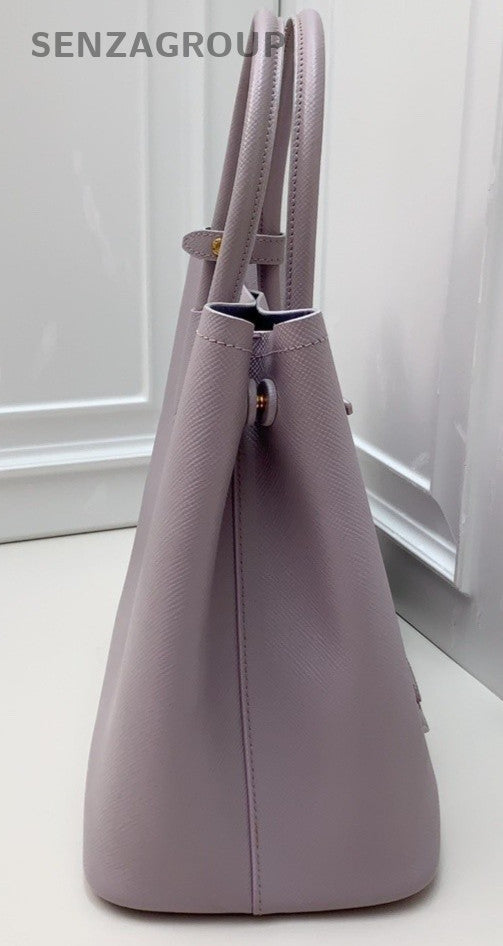 PRADA Double Tote Top Handle Shoulder Bag Women light Purple