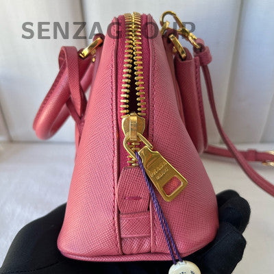 Prada Mini Saffiano Galleria Bag in Pink Gold - Classic & Fashionable