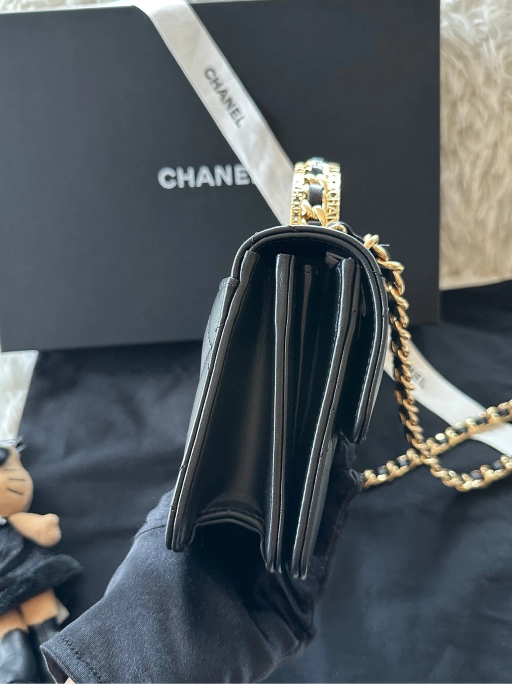 Chanel CF Mini Handle Leather Chain Bag For Women