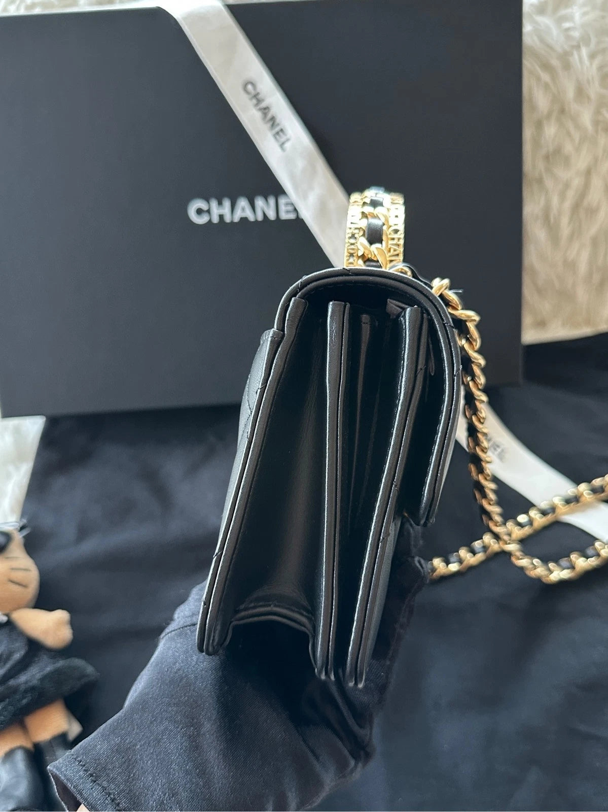 Chanel CF Mini Handle Leather Chain Bag For Women