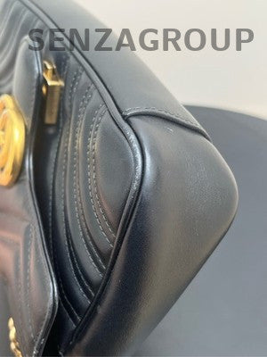 Gucci Marmont 22 Black Gold Chain Shoulder Crossbody Bag Classic Women