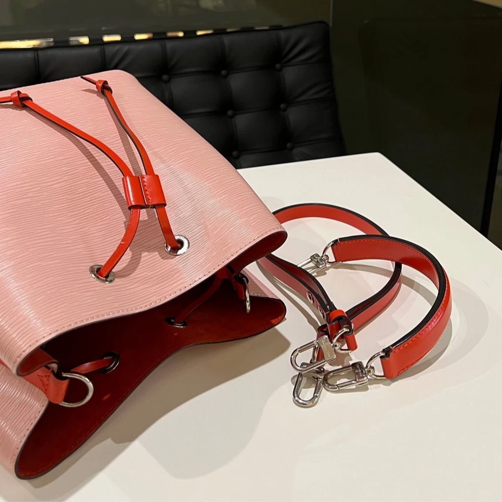 Louis Vuitton Pink Full Leather Bucket Bag