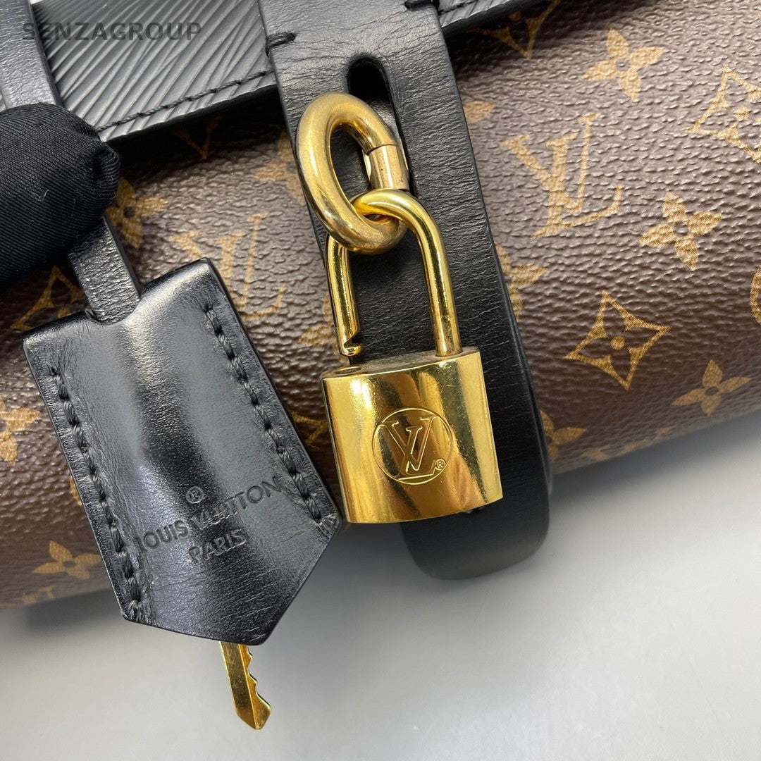 Louis Vuitton Monorgram Lock Chain Strap Shoulder bag Brown Black