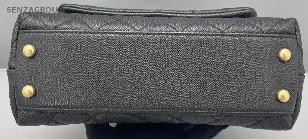 Chanel Cocohandle Top Handle Bag Chain Crossbody Black Gold Used Women Classic