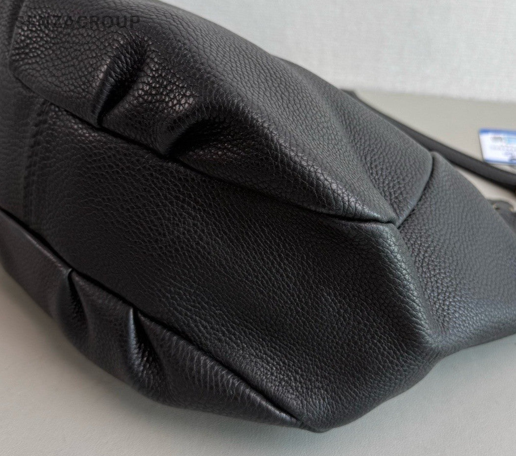 Fendi All-Leather Hobo Shoulder Bag Women Black