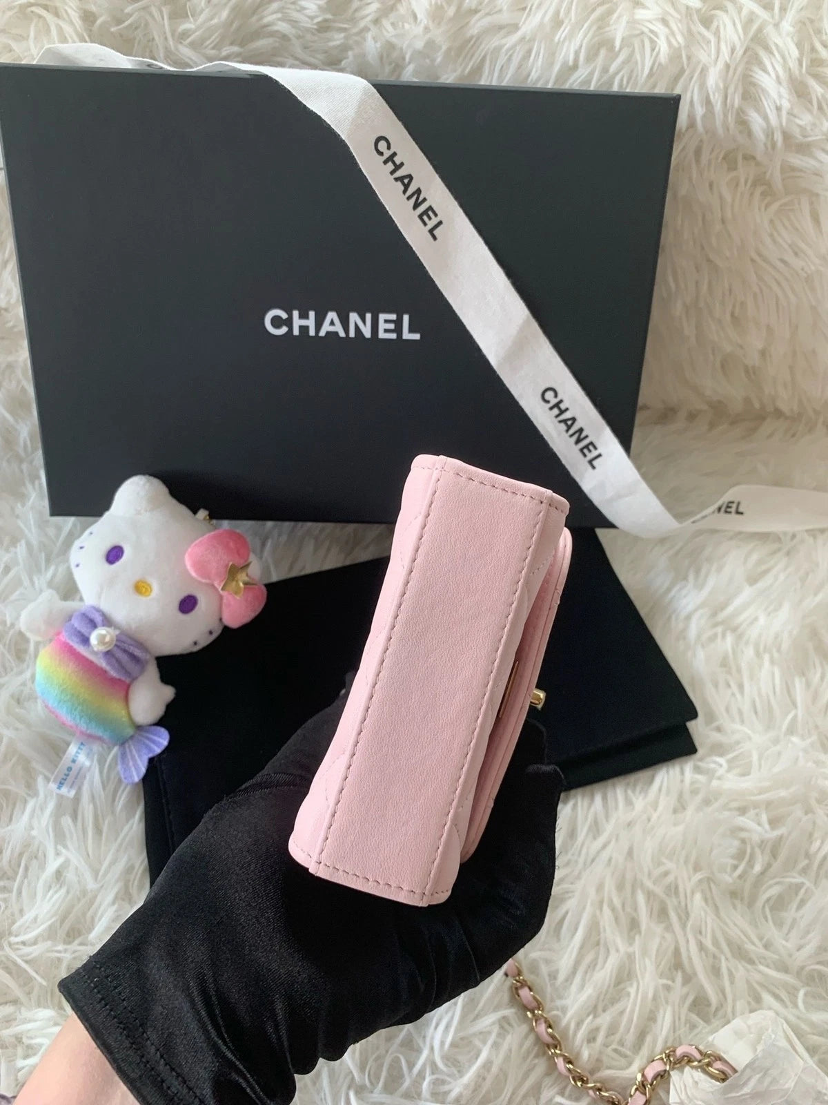 CHANEL Trendy CC Mini Woc Sakura Pink Shoulder Crossbody Bag Women