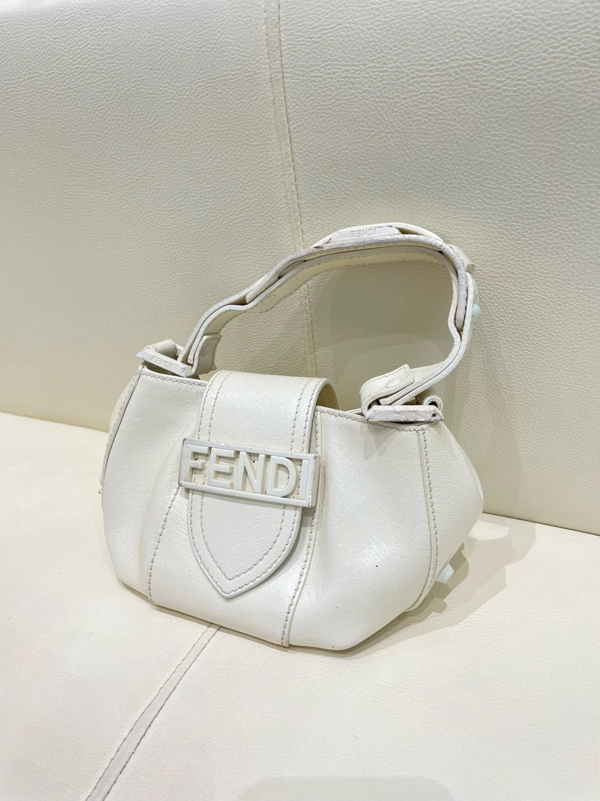 Fendi White Handbag Shoulder Bag White For Women