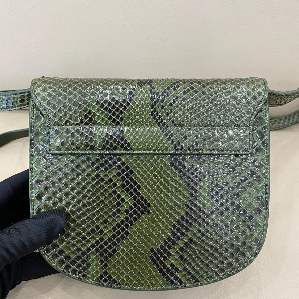 Saint Laurent Green Leather Crossbody Bag For Women