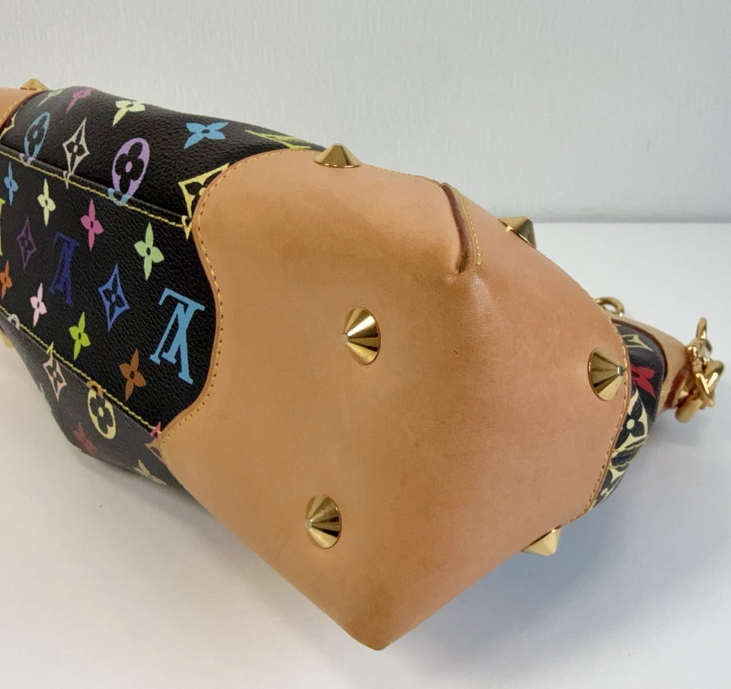 Louis Vuitton Judy MM Monogram Chain Shoulder Bag Black Multicolor Women Classic