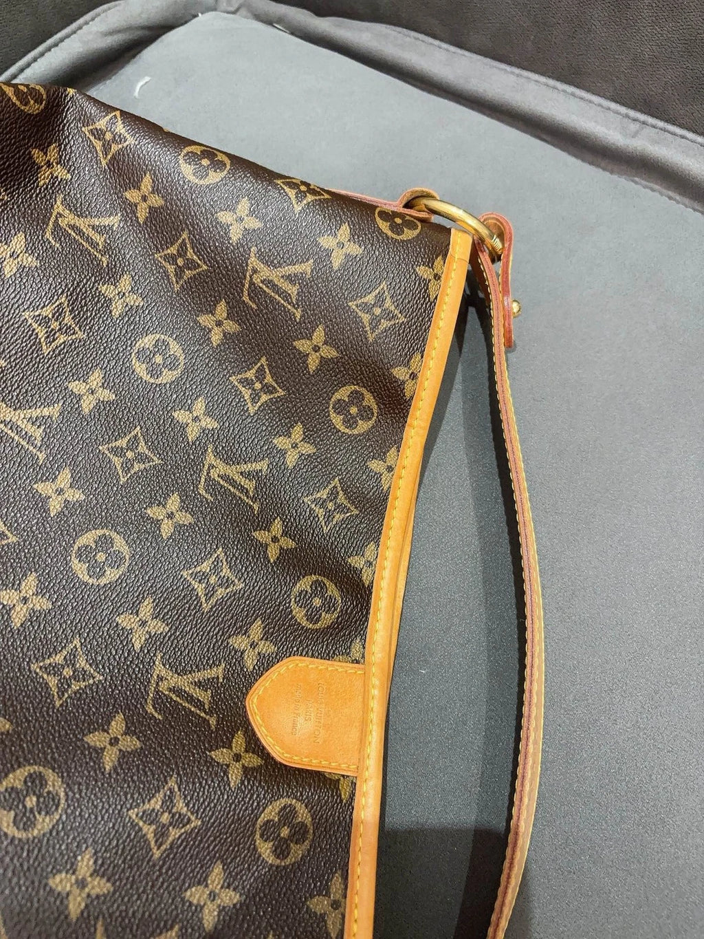 Louis Vuitton Delightful PM Monogram Shoulder Bag Brown Gold Used Women Classic