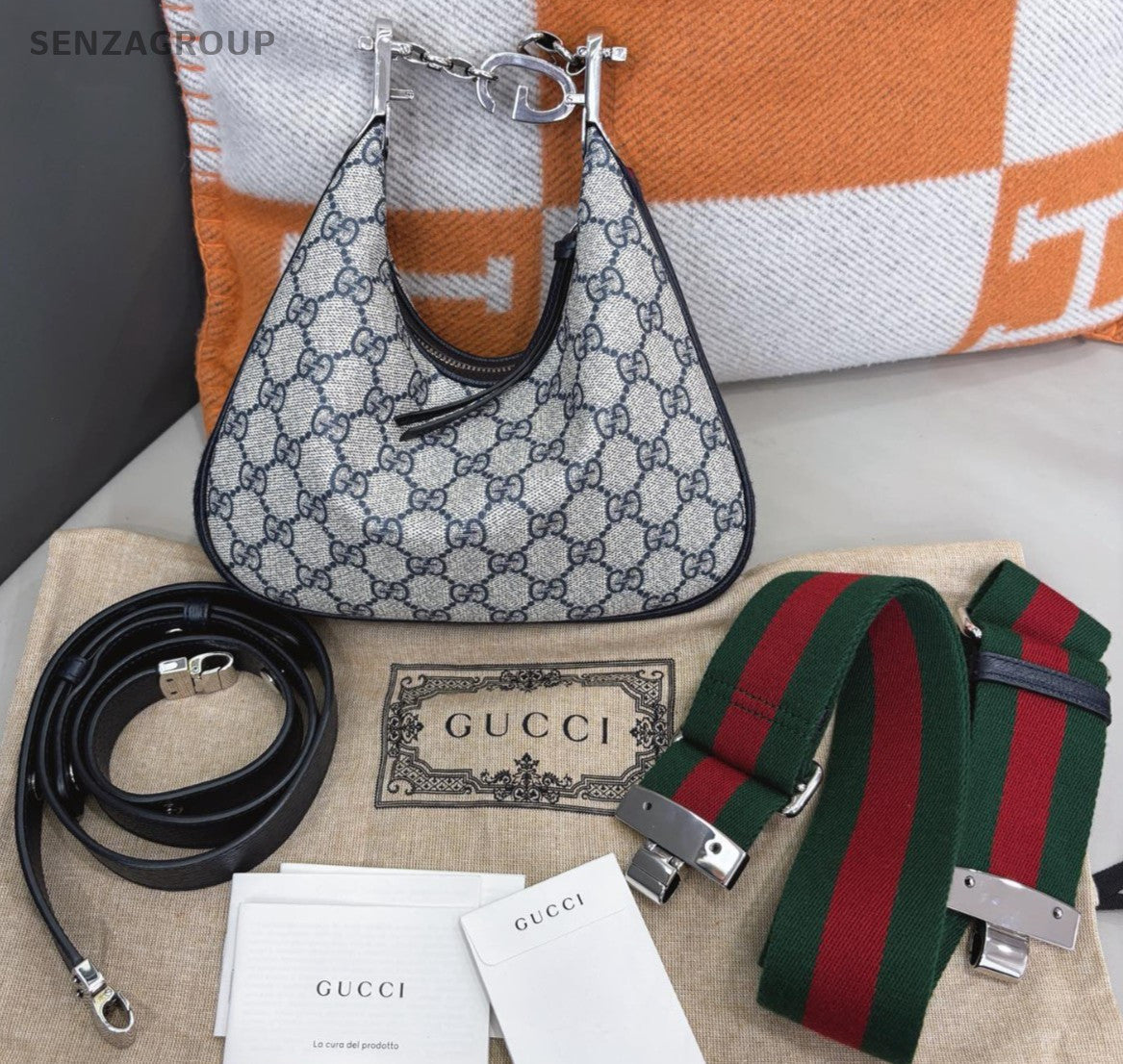 GUCCI Attache hobo Monogram Canvas Shoullder bag Classic