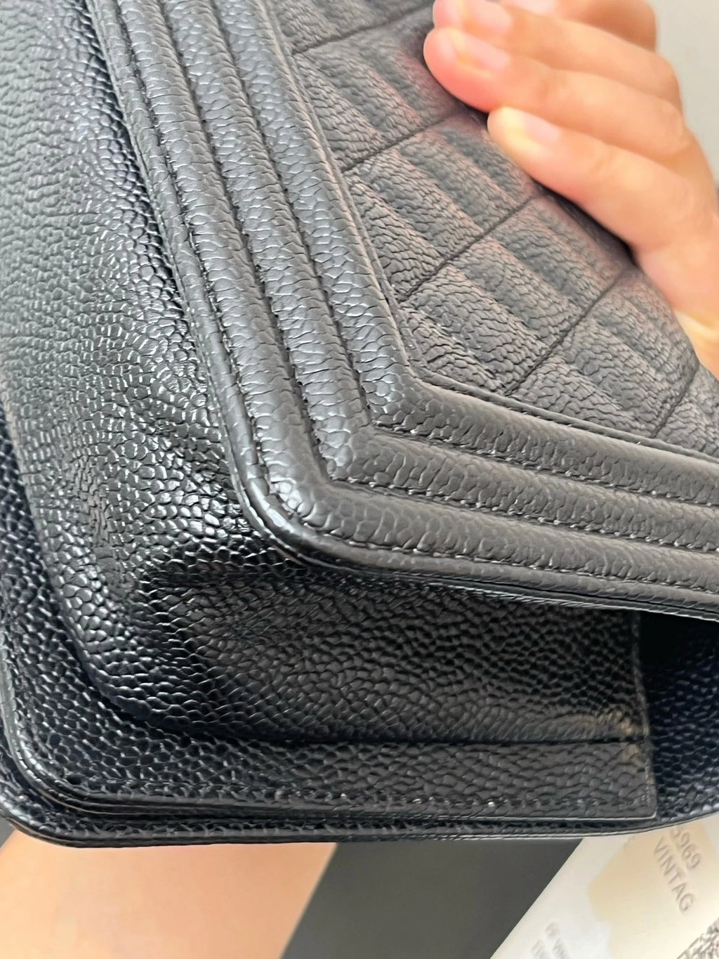 CHANEL LeBoy Small Black Gold Leather Shoulder Bag For Women