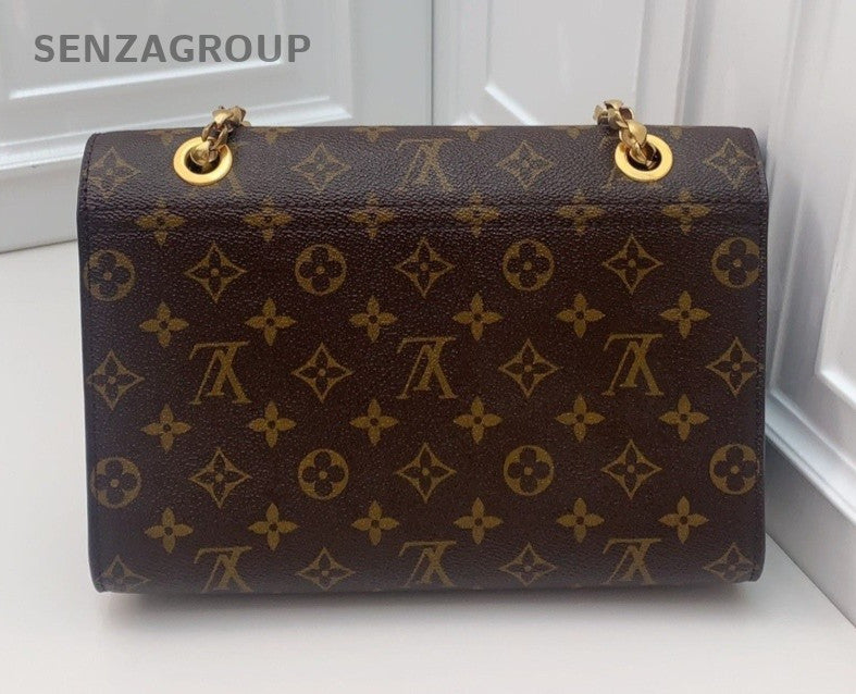 Louis Vuitton Victoire Monogram 2ways Shoulder Crossbody Bag Women Dark Blue