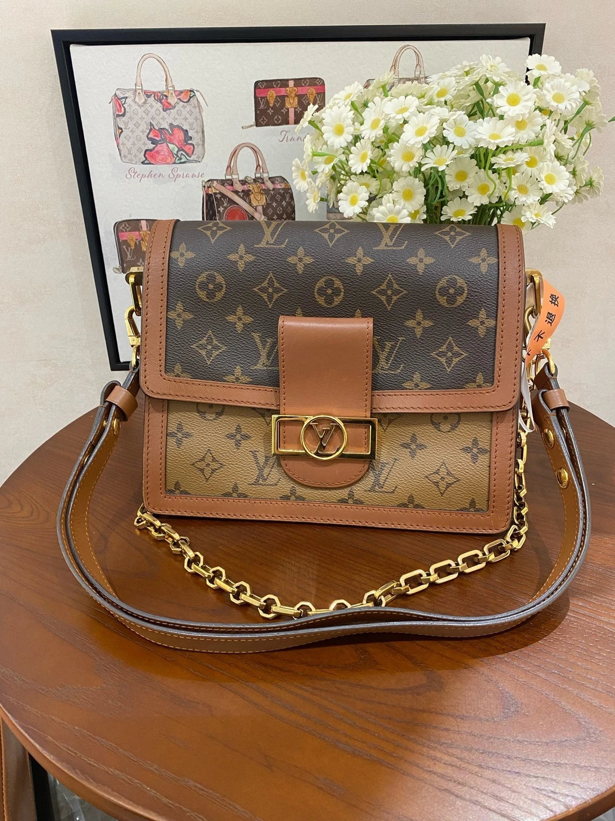 Louis Vuitton Dauphine Medium Monogram Canvas Shoulder Bag For Women