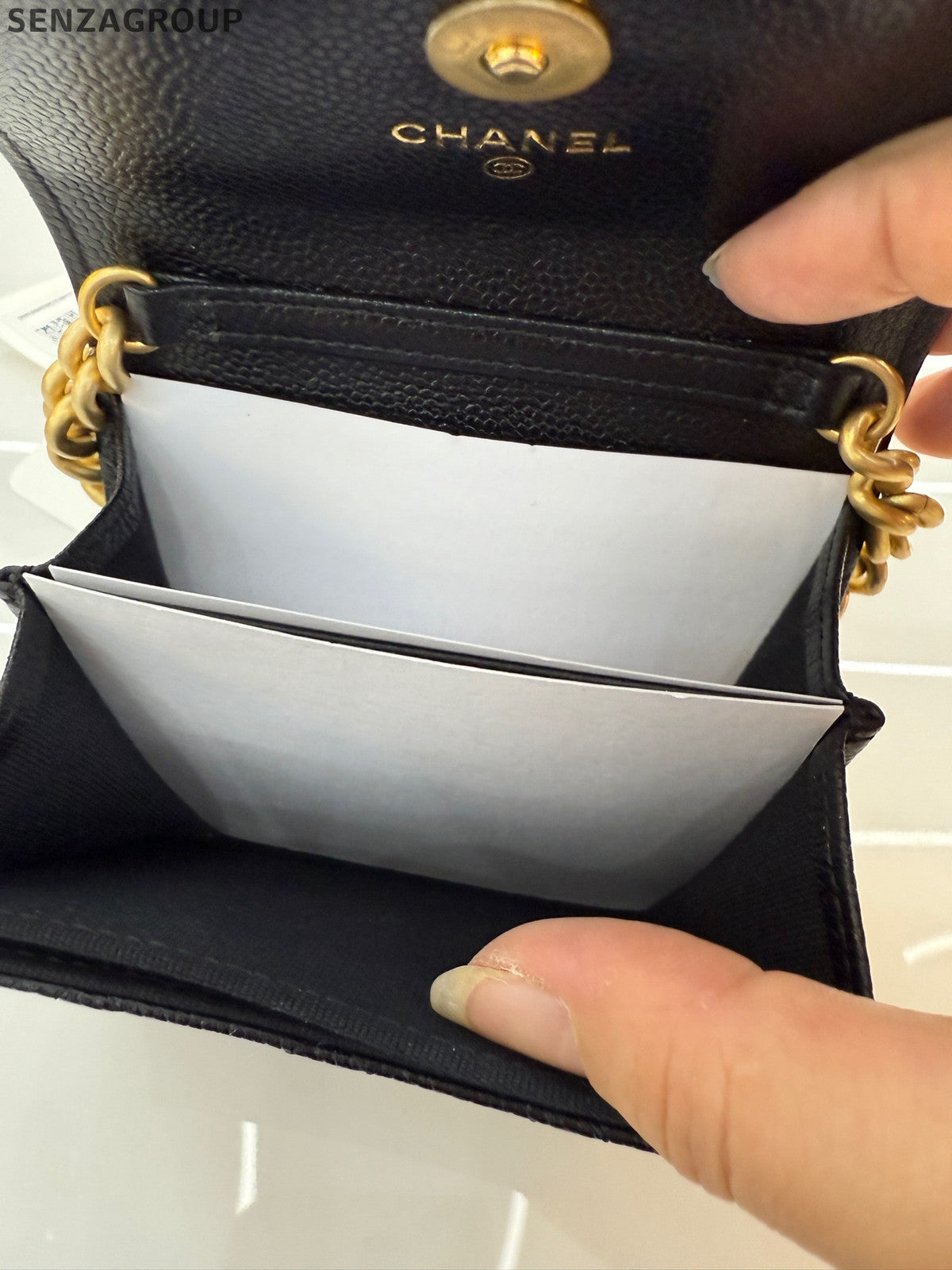 Chanel Le Boy Black Calfskin Wallet on Chain Crossbody Bag