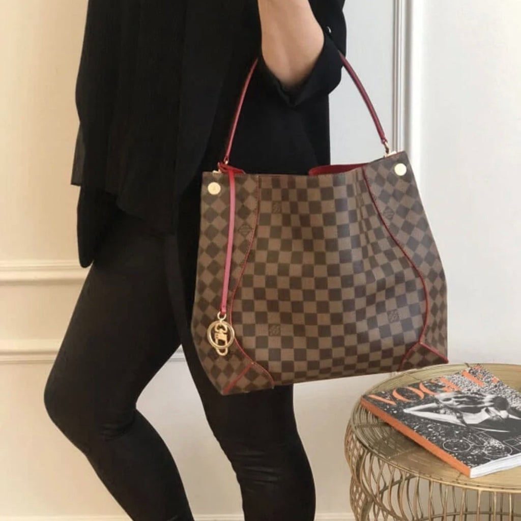 Louis Vuitton Classic Hobo Damier Ebene Shoulder Handbag Women