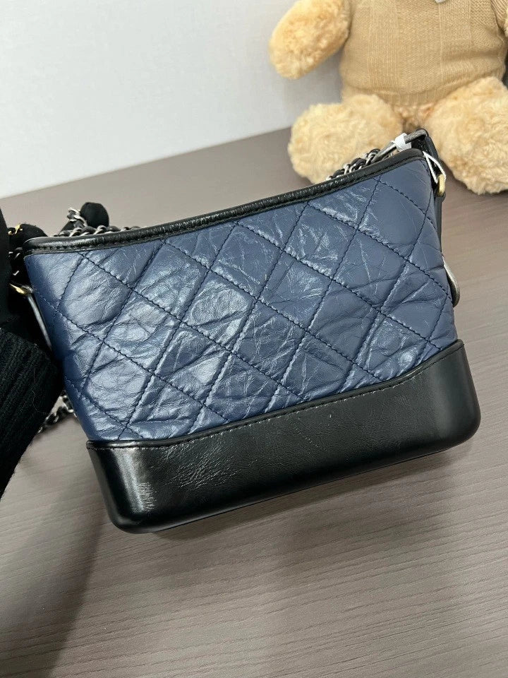 CHANEL Blue Black Small Crossbody Bag For Women