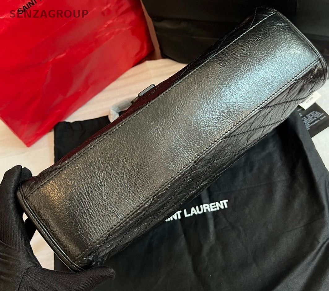 YSL Saint Laurent Niki Tote Black Logo Chain Shoulder bag Women Brand NEW
