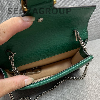 Gucci Dionysus Mini Chain Shoulder Bag Green Silver Hardware
