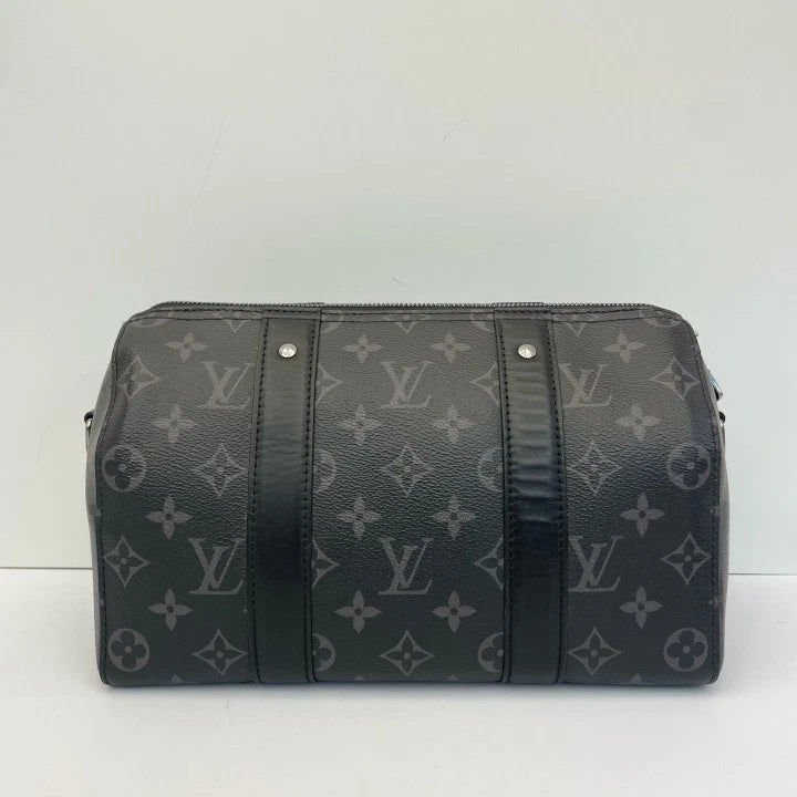 Louis Vuitton City Keepall27 Black Leather Handbag For Unisex