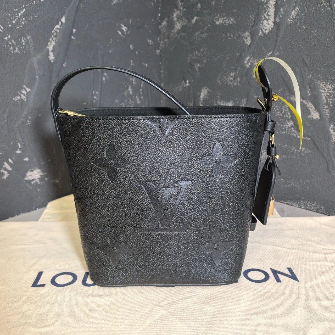 Louis Vuitton Allin BB Black Leather Shoulder Bag Top Handle Bag Women