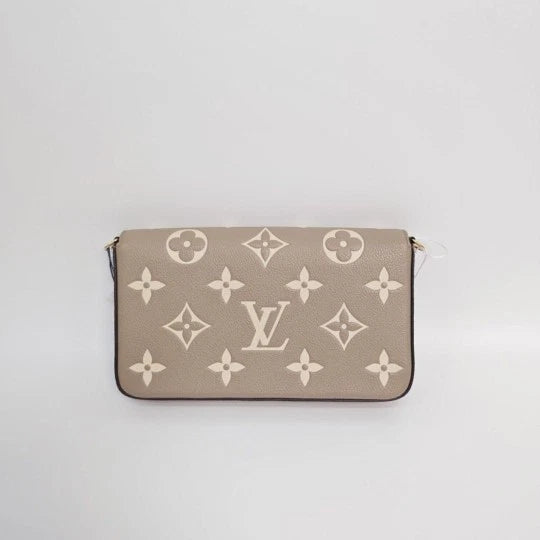 Louis Vuitton Pochette Felicie Gray White 3-in-1 Chain Crossbody Bag