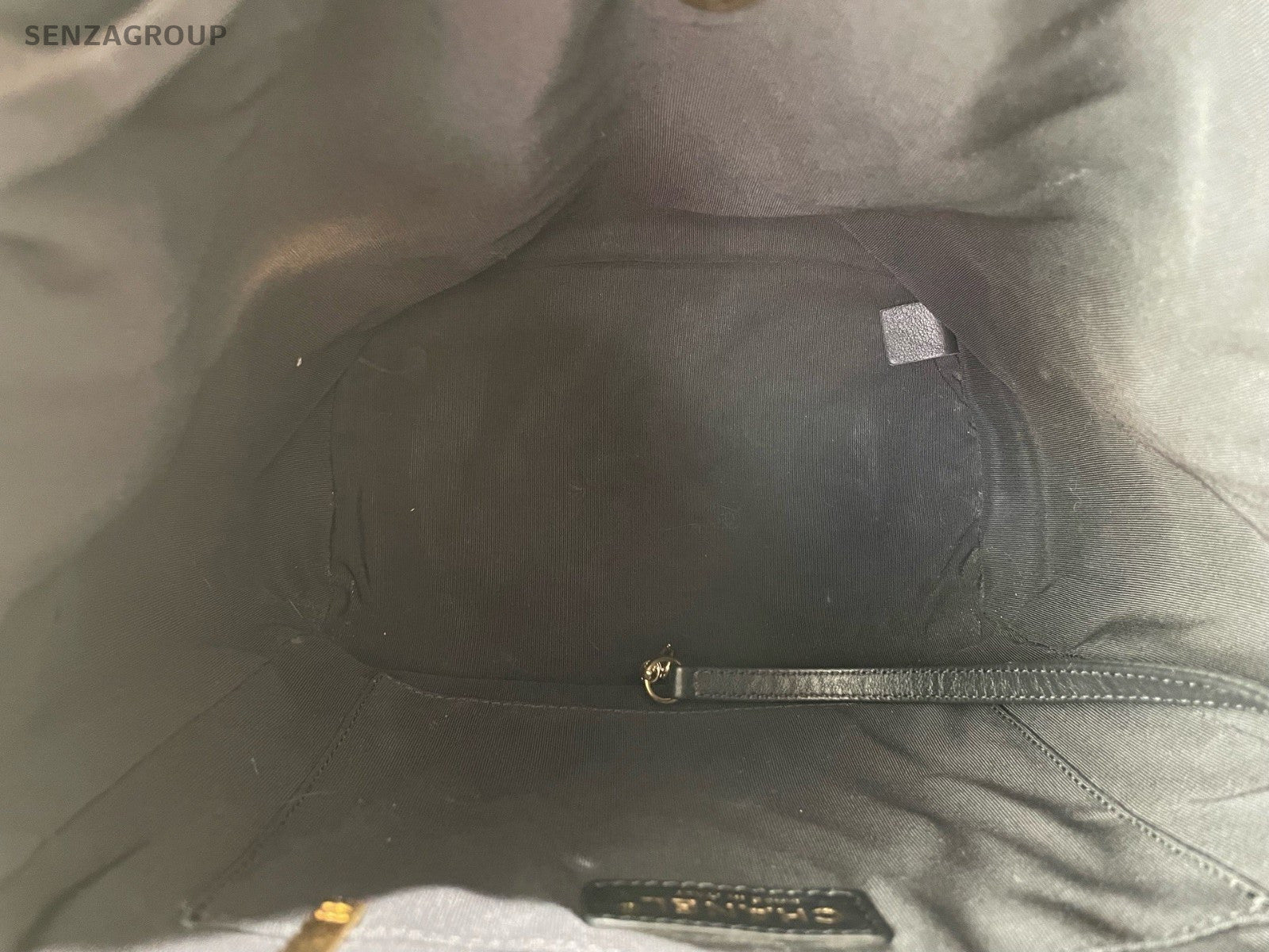 Chanel Salzburg Diamond Backpack Black Gold Unisex Adults Classic