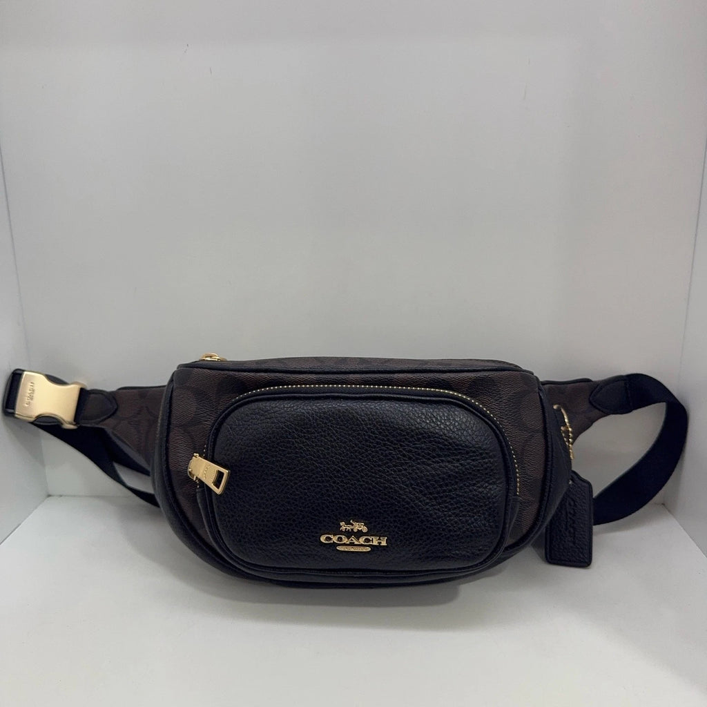 COACH Women's Canvas Leather Logo Crossbody Shoulder Belt Bag