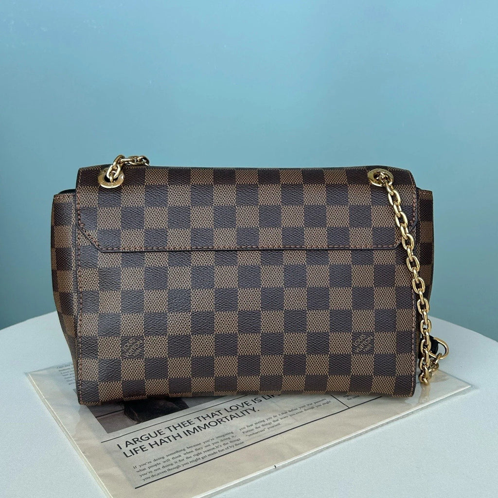 Louis Vuitton Vavin Chain Shoulder Crossbody Brown Black Gold Women Classic