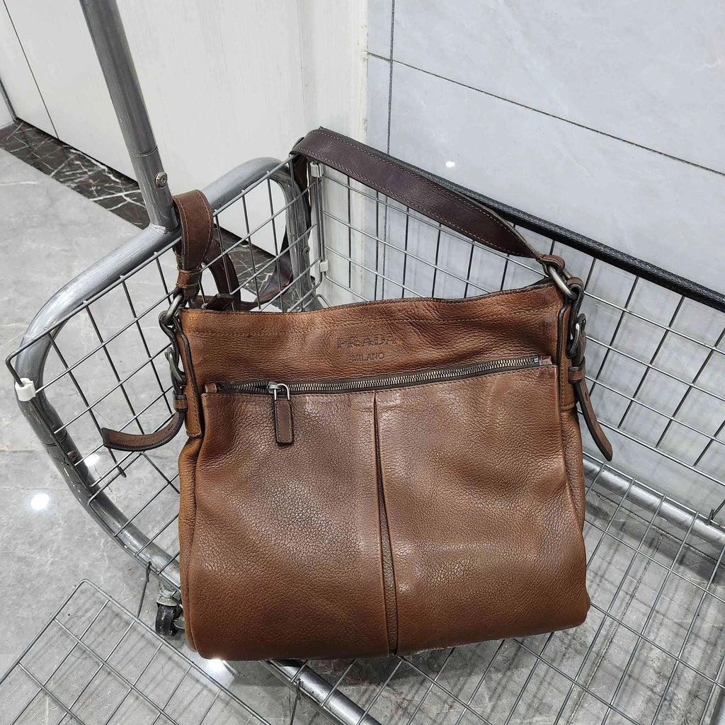 PRADA Brown Messenger Shoulder Crossbody for Women