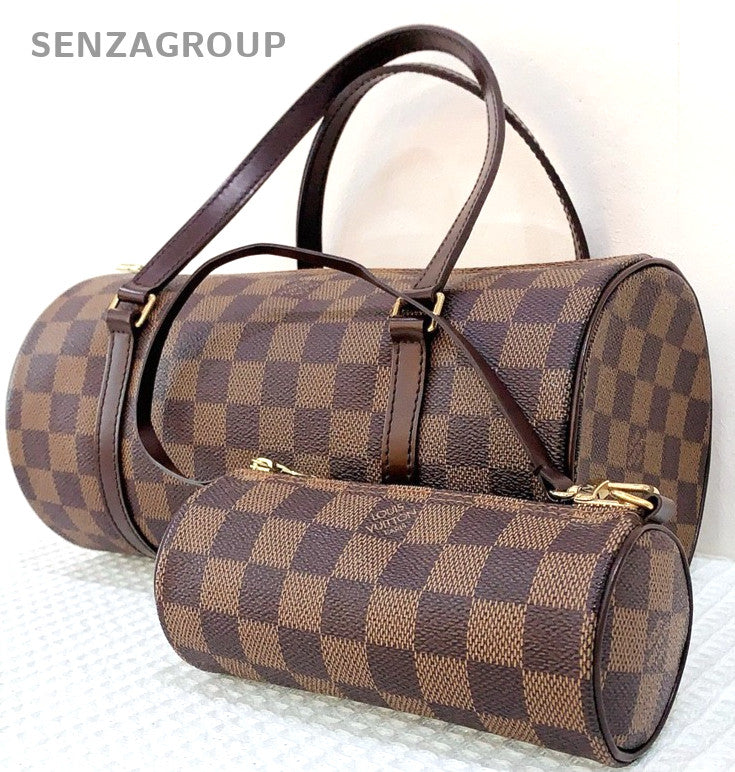 Louis Vuitton Papillon Damier Ebene Handbag Purse Shoulder bag Brown