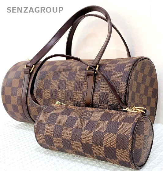 Louis Vuitton Papillon Damier Ebene Handbag Purse Shoulder bag Brown