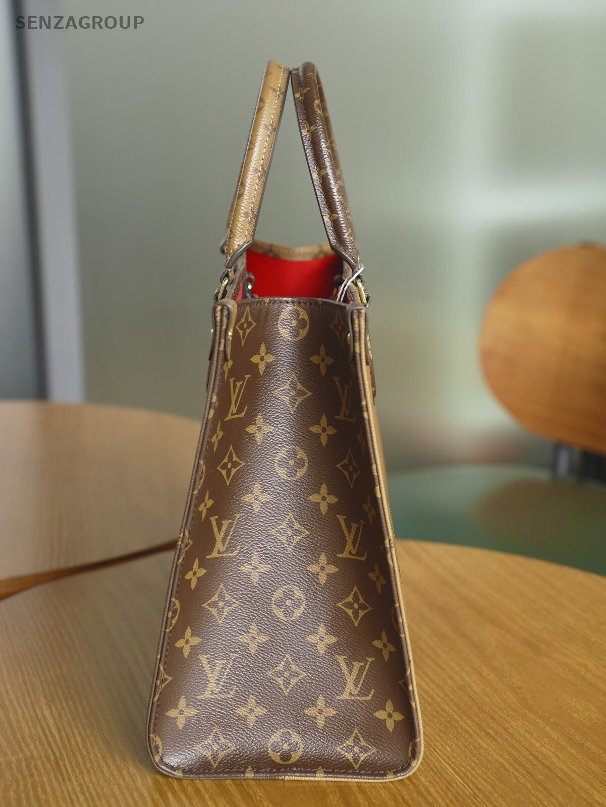 LOUIS VUITTON Monogram ONTHEGO MM Hand Bag Brown M45321 Chip Version