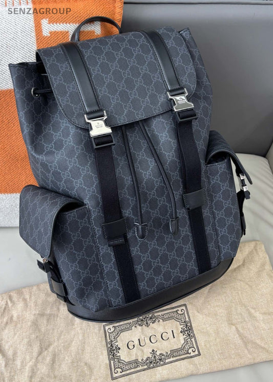 GUCCI Backpack Black Monogram Top Handle Shoulder bag