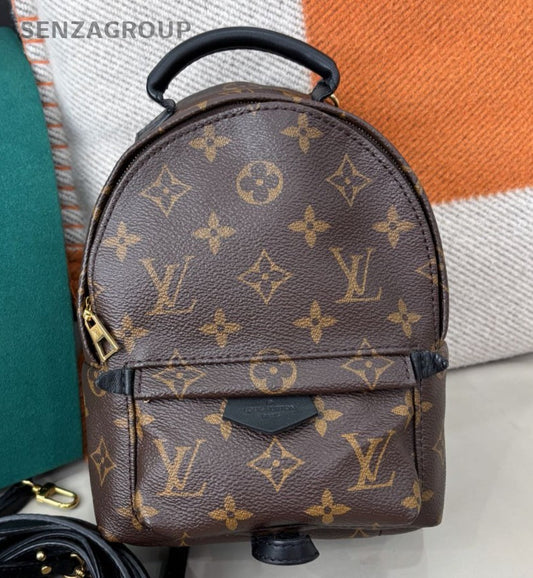 Louis Vuitton Monogram Mini Backpack Brown Gold Women Classic