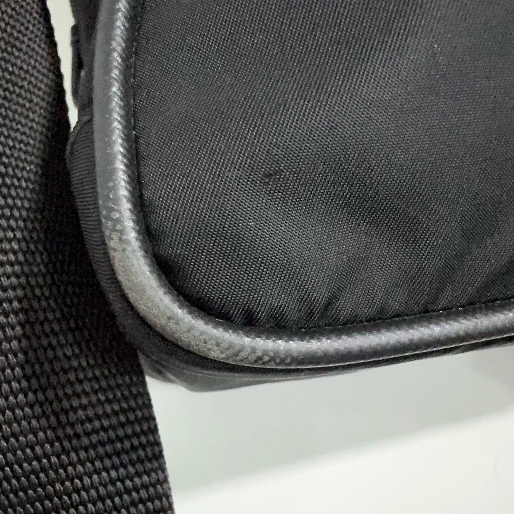 PRADA Black Nylon Double Layer Camera Crossbody Shoulder Bag For Women