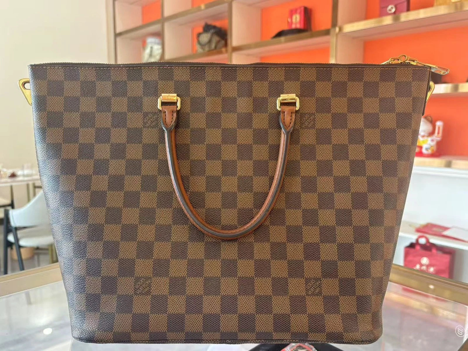 Authentic Louis Vuitton Damier Canvas Handbag Shoulder Bag For Women