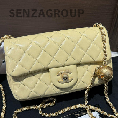 Chanel CF Yellow Gold Ball Mini Chain Shoulder Bag - Fashion Women's